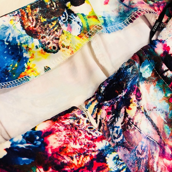 FOREVER 21 FLORAL BUSTIER DRESS W/ BONING - Picture 7 of 8